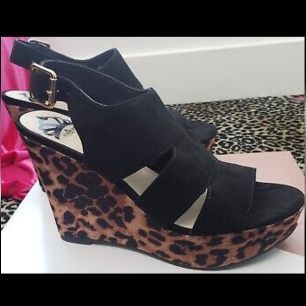 Fergalicious Valentina Leopard Heel Wedges